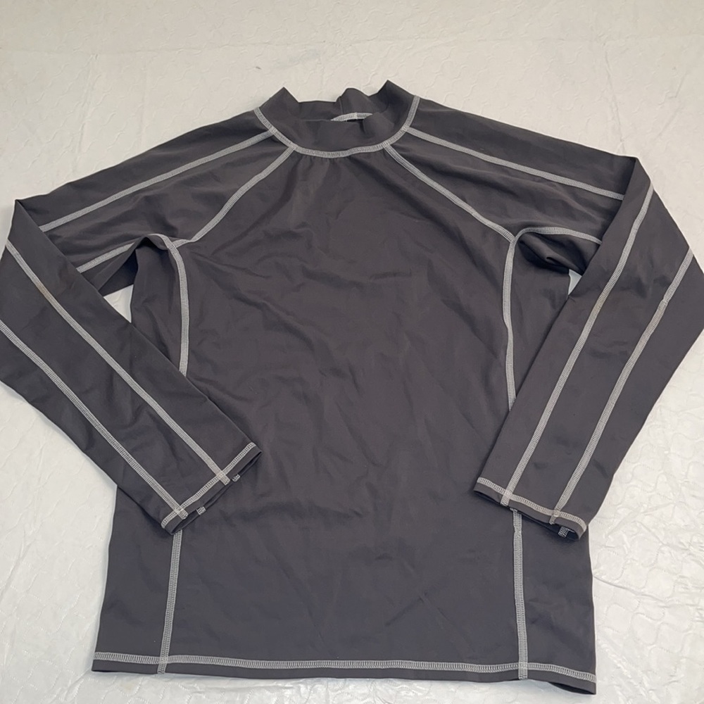 Lands End long sleeve gray rash guard M 10-12